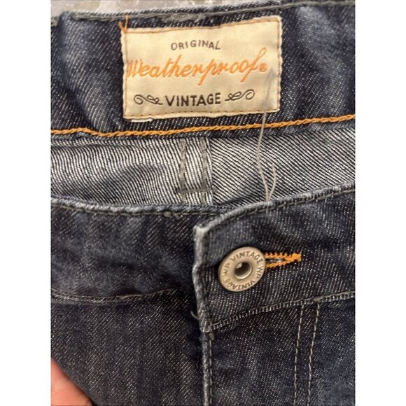 Original Weatherproof Vintage Jeans Men’s Size 46x32 Blue The Straight Fit Denim - Picture 3 of 12